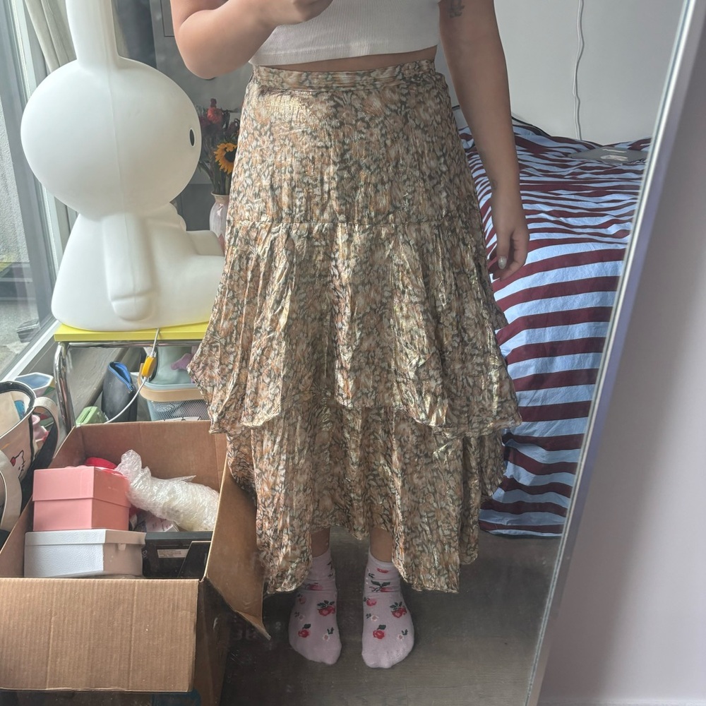 100% silk LSF midi skirt size M